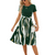 Ripple Printed Bandage Short Sleeves Dresses