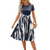 Ripple Printed Bandage Short Sleeves Dresses