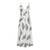 Knot V Neck Printed Plants Strappy Dress