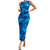 Printed Close-Fitting Sleeveless Long Dress