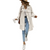 Open Button Lapel Fleece Long Overcoat