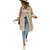 Open Button Lapel Fleece Long Overcoat