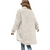 Open Button Lapel Fleece Long Overcoat