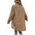 Open Button Lapel Fleece Long Overcoat