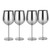 Stainless Steel  Wine Glasses -  4 Pack