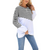 Side Split Loose Casual Stripe Joint Jumper