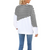 Side Split Loose Casual Stripe Joint Jumper