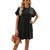 Women's Round Neck T Shirt Dress with Pockets 