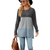 Three-Colour PatchWork Long Sleeves Top