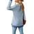 Women's Lace V Neck Contrast Colour Long Sleeve Tops