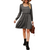 Long Sleeves Square Neck Short Dress