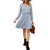 Long Sleeves Square Neck Short Dress