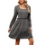 Long Sleeves Square Neck Short Dress