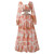 Leaky Waist Printed Spring Long Dress