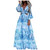 Leaky Waist Printed Spring Long Dress
