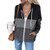 Hoodies for Women Color Block Hooded Sweatshirt Basic Zip-Up Jersey Jacket Long Sleeve Top with Pockets