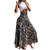 High Waist Slim Printed Long Skirt 