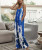 Casual Printed Spaghetti Strap Jumpsuit
