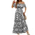 Off Shoulder One Pattern Flouncing Swing Dress