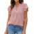 Chiffon Fur Ball V Neck Tops