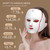 2 in 1 Face and Neck Therapy Mask – USB Rechargeable LED Light Therapy Mask for Facial & Neck Skincare
