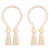 Wooden Magnetic Curtain Bead Holdbacks - Decorative Tiebacks  Version 3 - 2 Packs