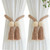 Wooden Magnetic Curtain Bead Holdbacks - Decorative Tiebacks  Version 3 - 4 Packs