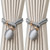 Decorative Braided Cord Curtain Tiebacks - Stylish Rope Curtain Holders - 2 Packs