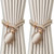 Decorative Braided Cord Curtain Tiebacks - Stylish Rope Curtain Holders - 2 Packs