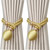 Decorative Braided Cord Curtain Tiebacks - Stylish Rope Curtain Holders - 2 Packs