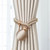 Decorative Braided Cord Curtain Tiebacks - Stylish Rope Curtain Holders - 4 Packs