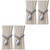 Decorative Braided Cord Curtain Tiebacks - Stylish Rope Curtain Holders - 4 Packs