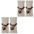 Decorative Braided Cord Curtain Tiebacks - Stylish Rope Curtain Holders - 4 Packs