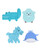 Blue Pop It Fidget Toy Set – Silicone Sensory Push Bubble Toys for Kids