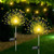 120 LED Fireworks Fairy Solar Lights - 95cm Solar Powered Outdoor Garden Stake Light with 8 Modes - No Wiring Needed