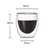 Double Wall Glass Coffee Mugs - 250ml Thermally Insulated Clear Glasses - 4 Pack