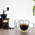 Double Wall Glass Coffee Mugs - 250ml Thermally Insulated Clear Glasses - 4 Pack