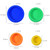Reusable Silicone Food Seal Covers Set of 4 - Stretch Lids in 4 Sizes 
