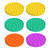 6x Pop Fidget Sensory Toys, Autism Special Needs Stress Relief Silicone Pressure Relieving Toys