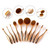 Set of 10 Fashionable Oval  Makeup Brush Set