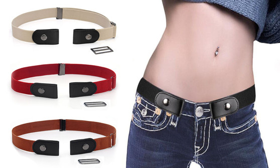 No Buckle Elastic Belt  Comfortable and Easy To Use Avoid a Bump in Clothes