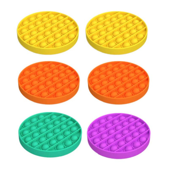 6x Kids Pop It Push Pop Bubble Silent Sensory Fidget Stress Relief Toy 6x Kids Pop It Push Pop Bubble Silent Sensory Fidget Stress Relief Toy