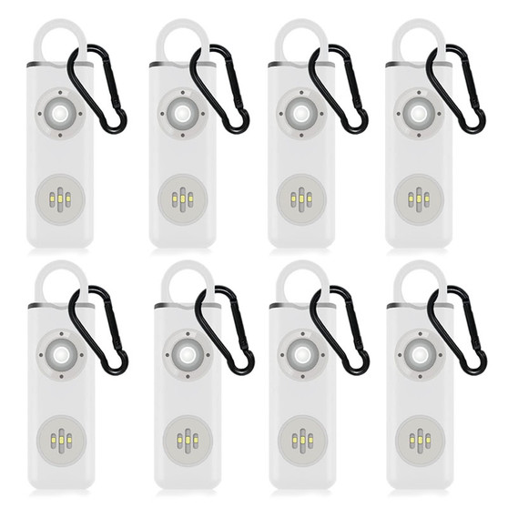 Personal Safety Alarm Rechargeable with Flashlight - 8 Pack Personal Safety Alarm Rechargeable with Flashlight - 8 Pack