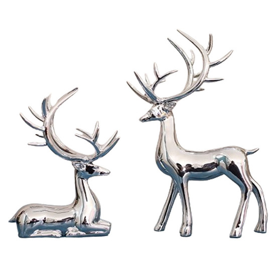 Golden Deer Set Statue – Elegant Handcrafted Resin Figurines (Set of 2)
