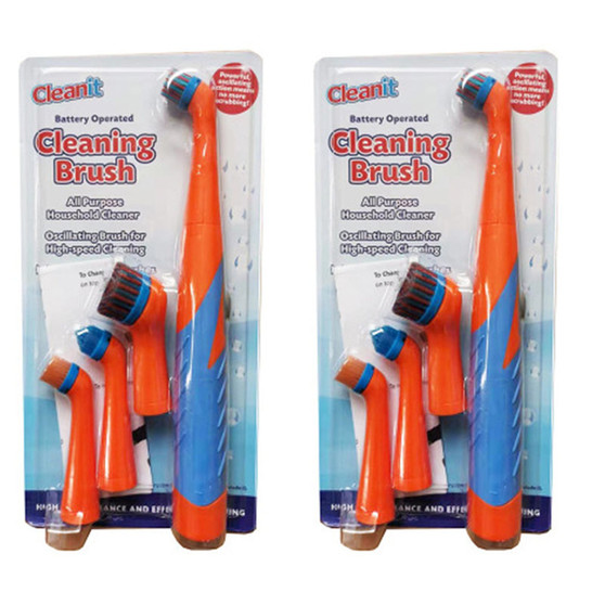 Cordless Electric Battery-Powered Scrub Brush - 2packs