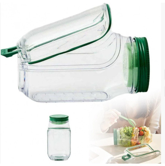 Salad Jar with Lids – Fresh, Convenient & Perfect for On-the-Go Meals