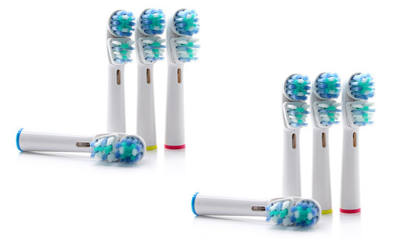 Compatible Heads Refill Toothbrush - 8 Heads - Dual Clean Dual Action