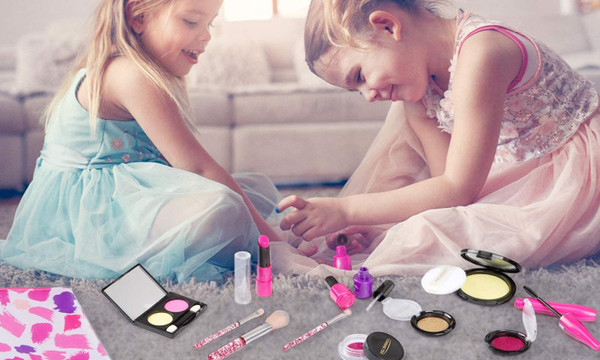 Pretend Makeup Kit Set for Girls with Cosmetic Bag Great Play Set