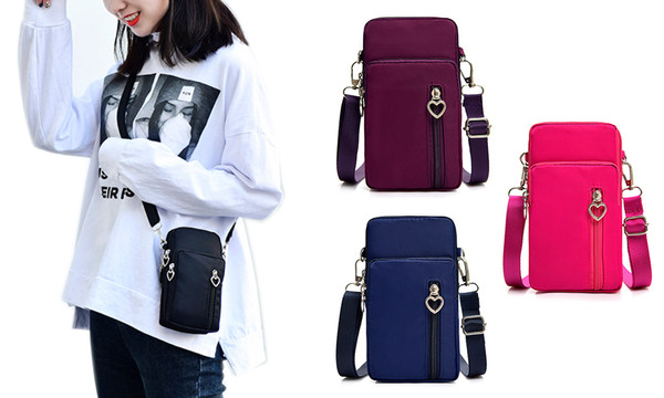 Waterproof Nylon Cute Crossbody Cell Phone Purse Smartphone Wallet Bag for Women