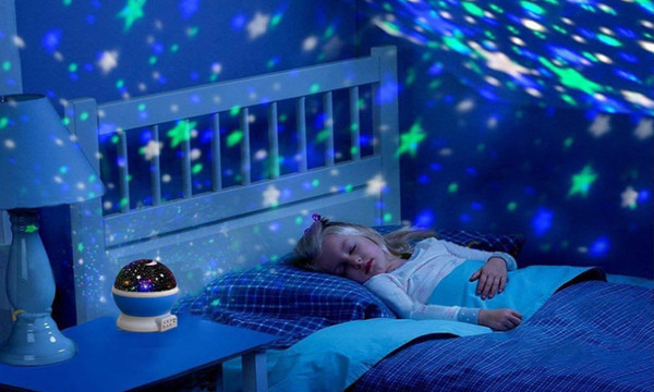 Night Light Moon Star LED Projector Lamp for Kids Bedroom Decor